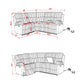 Bruni - Sectional Sofa With LED Lighting And Manual Recline - Gray