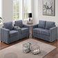 Modern Style 2 Piece Sofa Set With Cup Holders & Charging Port