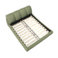 Luxury Upholstered Platform Bed With Oversized Padded Backrest And Solid Wood Frame
