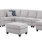 Eric - 9 Piece Upholstered Sectional With Ottoman