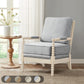 Arm Chair With Open Back Spindle Design, Padded Armrests