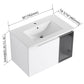 Wall Mounted Bathroom Vanity With Sink, 2 Soft Close Doors, Cabinet & Half Door
