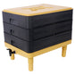 Durable 3 Tray Worm Farm Kit For Efficient Vermicomposting, 65L Capacity - Yellow / Black