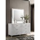Buckley - 6 Drawer Dresser With Mirror - Gloss White
