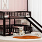 Low Bunk Bed With Slide, Fence And Ladder