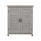 Potting Bench With Storage Cabinet And Metal Table Top For Outdoor