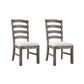 Upholstered Dining Chairs (Set of 2) - Brown - Wood