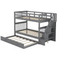 Stairway Bunk Bed & Storage And Guard Rail For Bedroom