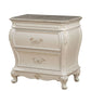 Chantelle - Nightstand With Granite Top - White