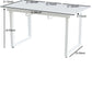 Square Extendable Dining Table With Metal Leg, Modern Space Saving Kitchen Table For Living Room