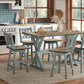 X Based Counter Height Dining Table - Aqua Blue