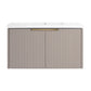 Contemporary Wall Mounted Bathroom Vanity With Resin Double Sink