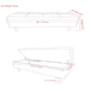 Shay - Large Square Coffee Table Storage Ottoman Mid-Century Style