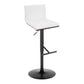 Mason - Contemporary Adjustable Barstool With Swivel With Straight T Footrest (Set of 2)