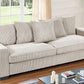Luxe Sofa With 5 Matching Toss Pillows, Sleek Design, Spacious And Comfortable 3 Seater Couch