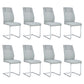 Modern Dining Chairs With Padded Seat, Metal Legs