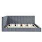 Full Size Upholstered Classic Daybed / Sofa Bed Frame, Elegant Design - Gray