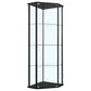 Lysander - 4 Shelf Curio Cabinet With Triangular Silhouette - Black