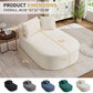Oversized Chaise Lounge Sofa Bed With Deep Seat And Soft Pillows