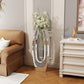 U - Shaped Floor Vase With Shattered Diamond Mirror Surface