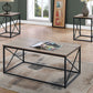 3 Pieces Table Set, Coffee, End, Side, Accent - Brown / Black
