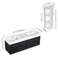 Modern Wall Mounted Bathroom Vanity With Left Sink And Storage Rack