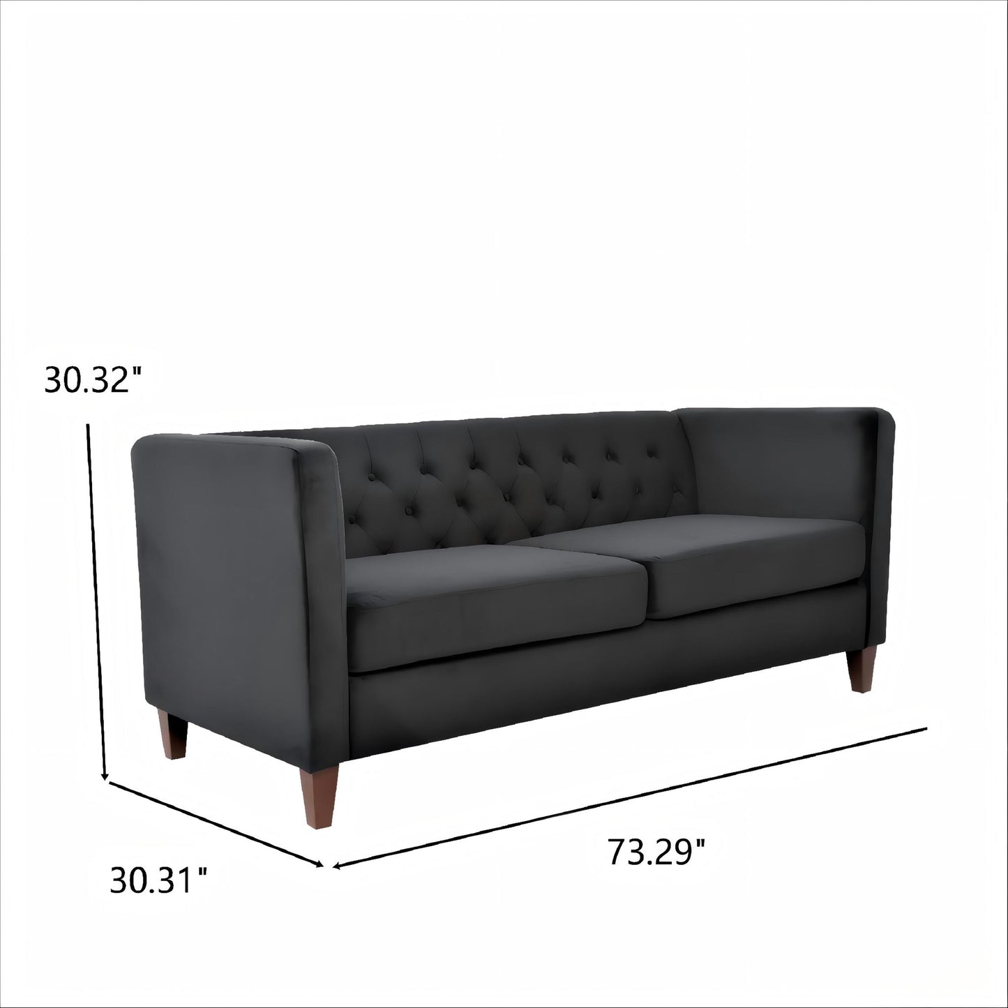 Button Tufted 3 Seater Sofa For Living Room