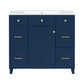 Bathroom Vanity With Ceramic Sink, Soft Close Doors, Adjustable Shelves