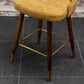 Nixon - Set of 2 - 26" Yellow Tufted Faux Leather Counter Stools with Nailhead Trim