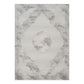 Geometrix - 5'3" X 7'3" Medallion Area Rug With Geometric 3D Effect - Ivory / Gray