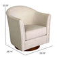 360 Degree Rotating Barrel Armchair For Living Room - Cream Beige