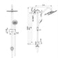 Shower System With 5 Function Rain Hand Shower And Slide Bar Combo