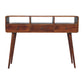 Triple Curved Console Table - Brown
