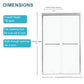 Modern Double Sliding Shower Enclosure, Tempered Glass