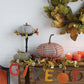 Pumpkin Ornament Decor For Holiday Harvest Festival Fall Festival & Thanksgiving (Set of 2) - Orange Multi