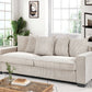 Luxe Sofa With 5 Matching Toss Pillows, Sleek Design, Spacious And Comfortable 3 Seater Couch