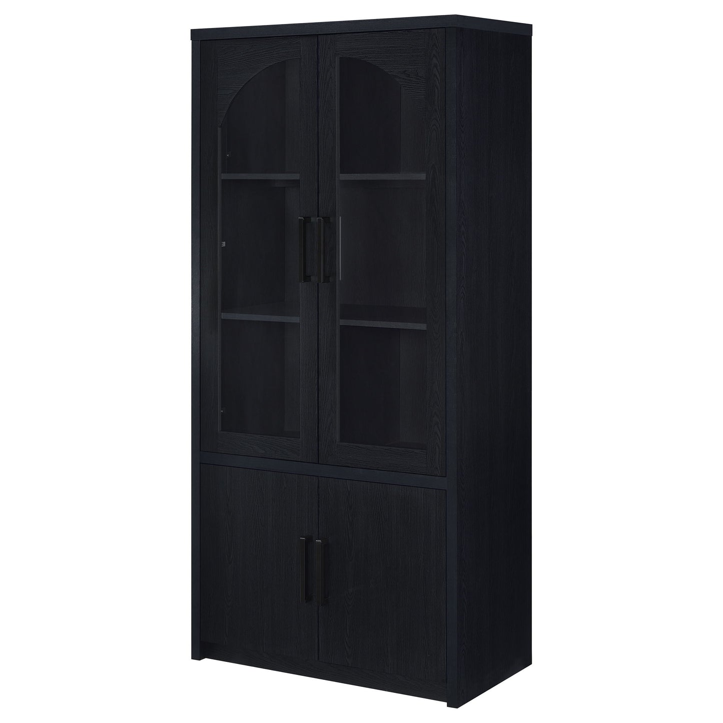 Shayne - 4 Door Display Cabinet With LED Lighting - Black