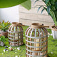Decorative Lantern With Handle, Wooden Lantern For Indoor Outdoor, Home Garden Wedding
