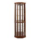 6 Shelf Lighted Corner Curio Cabinet With Adjustable Tempered Glass Shelves And Mirror Back (E26 Light Bulb Not Included)