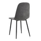 Modern Medieval Style Cushioned Side Chairs Set With Metal Legs For Kitchens