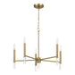 Courtyard - 5 Light Candle Chandelier - Clear / Gold