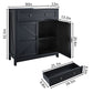 Farmhouse Storage Cabinet With Drawer And Adjustable Shelf