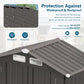 Compact Outdoor Storage Shed With Peaked Roof And Lockable Door - Gray