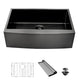 Farmhouse Kitchen Sink, Stainless Steel, Apron Front