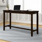 Tennyson - 4-Piece 30" Rustic Brown Counter Height Table with Fabric Padded Stools and Socket