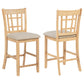 Davis - Counter Height Dining Chair Linen (Set of 2) - Light Oak