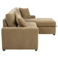 Logan - Sleeper Sectional Sofa With Right Arm Chaise - Camel