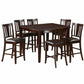 7 Piece Counter Height Dining Set With Butterfly Leaf Table And Chairs - Brown / Espresso