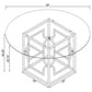 Krista - Round Glass Top Dining Table - Gold