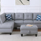 Irine - Sectional Sofa With Ottoman - Gray